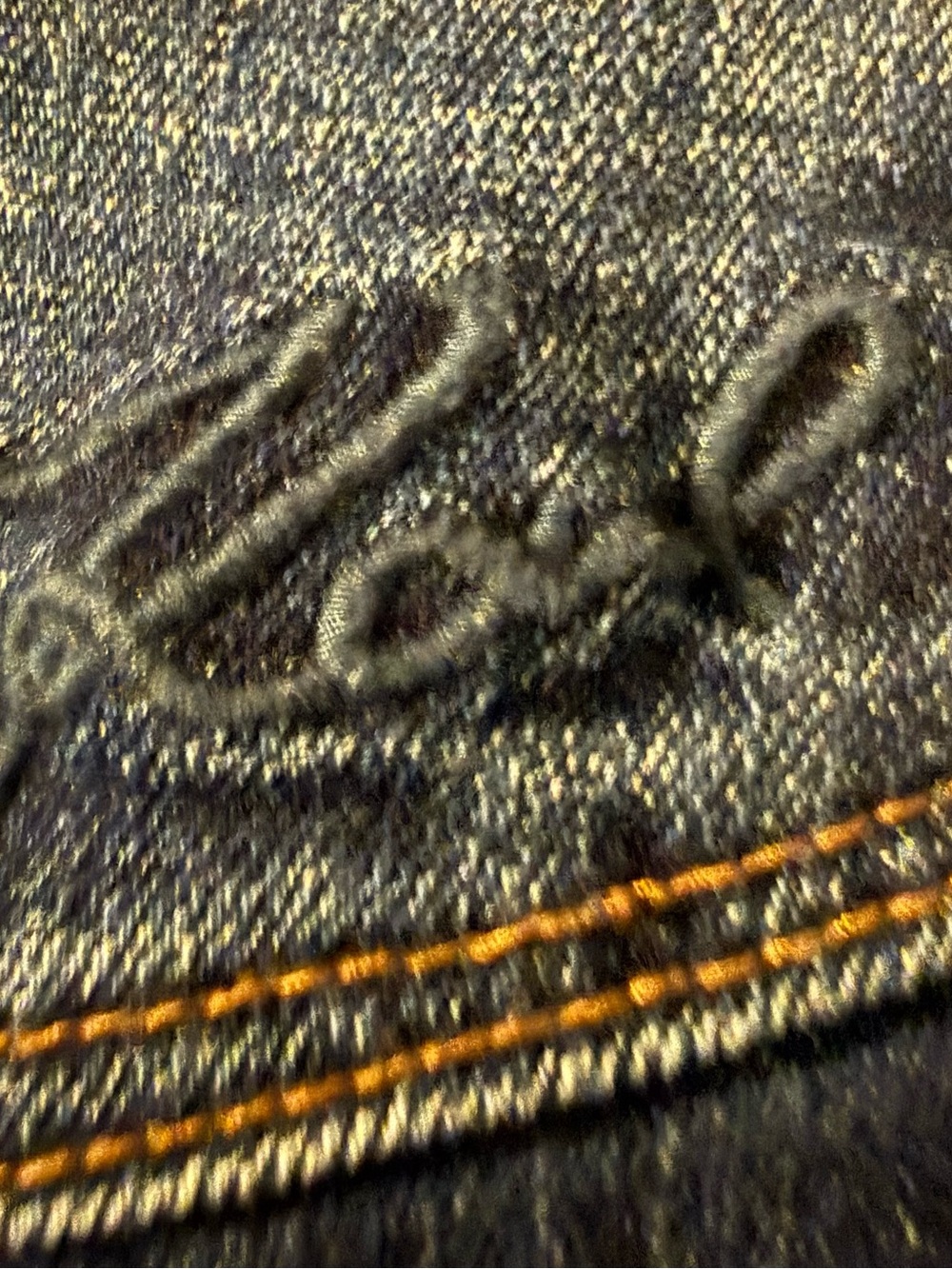 KARL LAGERFELD Dark Blue Distressed Denim Cropped Jeans with Frayed Side Trim. - Picture 4 of 8